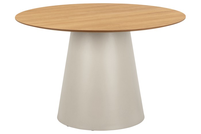 BOSCO Naturelle Eiche/beiges Bein (Kaschmir) - RUNDER TISCH 120 cm FÜR DIE KÜCHE, DAS ESSZIMMER/ WOHNZIMMER FURNIER